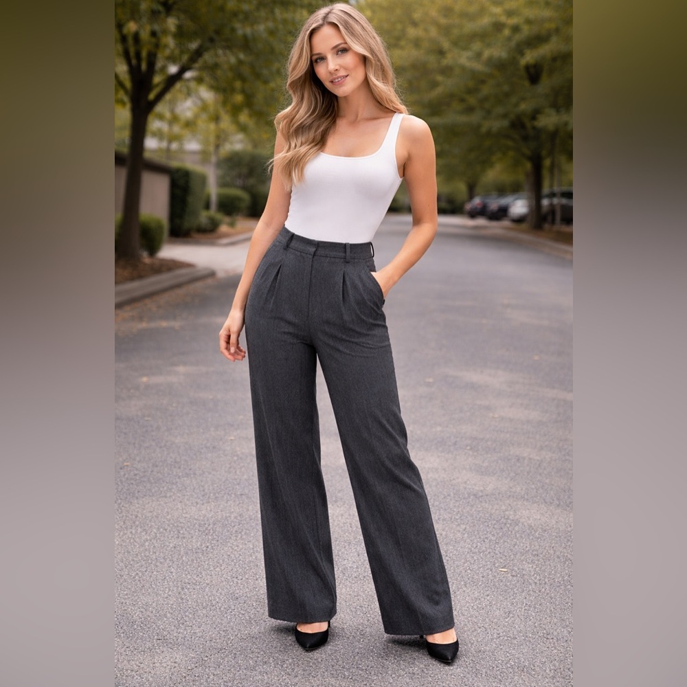Goodfellow & Co Women's Dark Gray Wide-Leg Pants